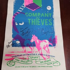 Company of thieves autographed concert poster,authentic